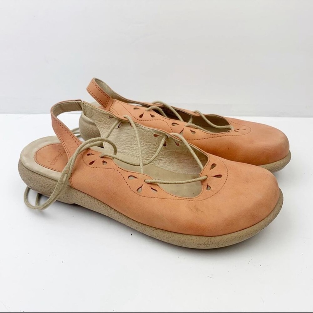 Dansko Gretel Slingback Lace Up Ballerina Flats